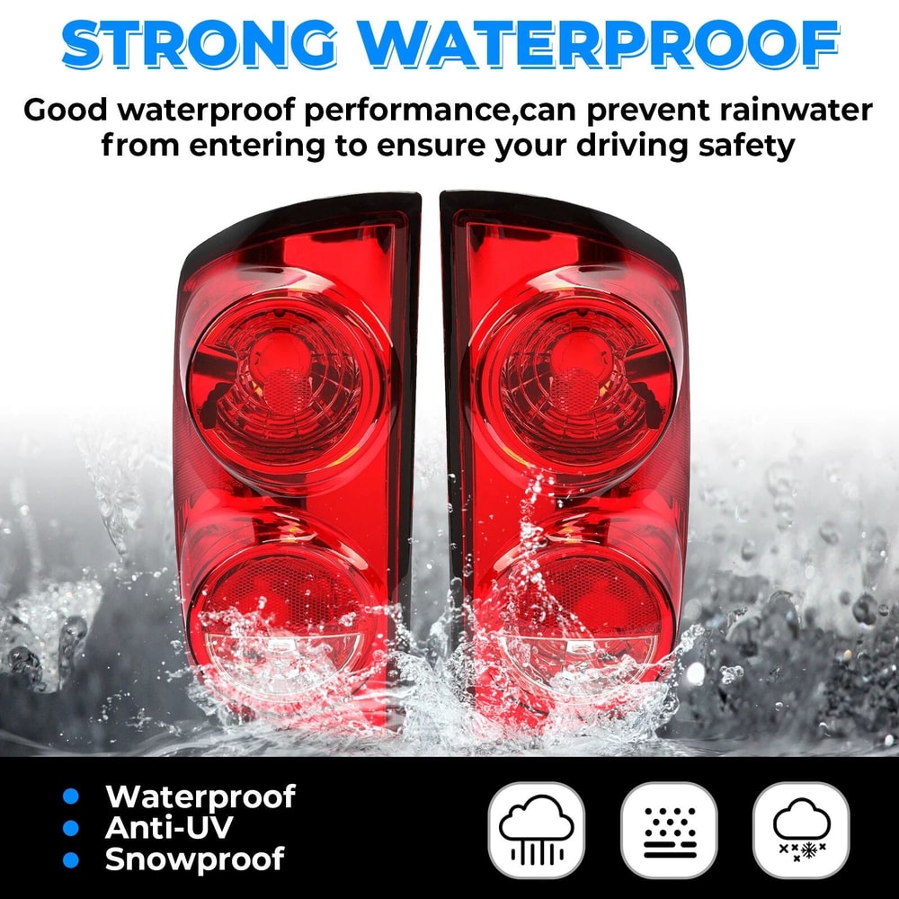 Premium Replacement Dodge Ram Tail Lights For Direct Fit DOT Brake Lamps 12