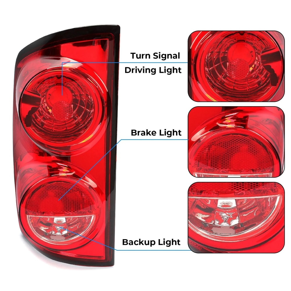 Premium Replacement Dodge Ram Tail Lights For Direct Fit DOT Brake Lamps 14