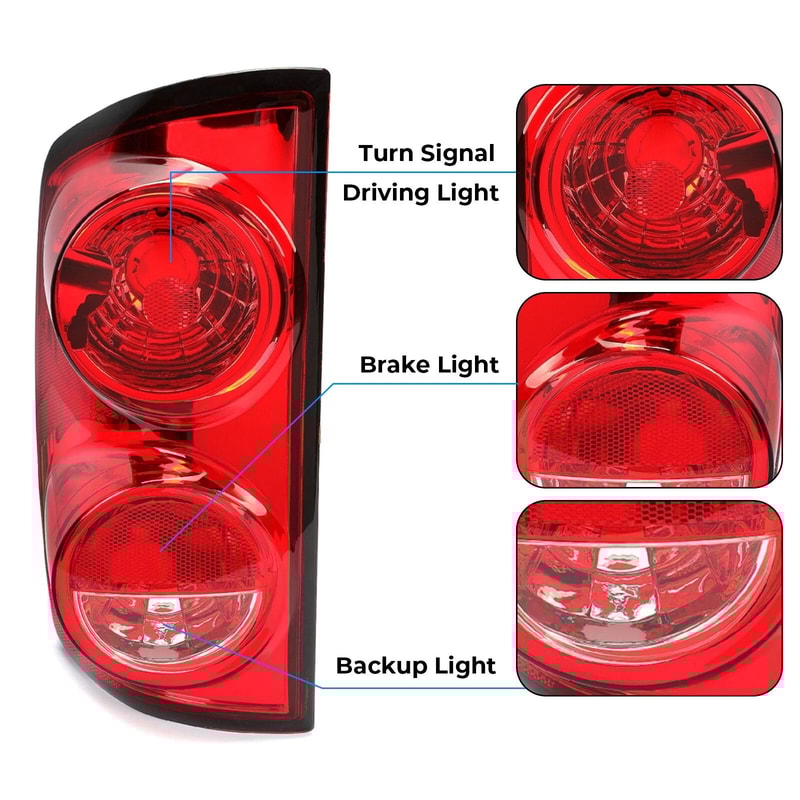 Premium Replacement Dodge Ram Tail Lights For Direct Fit DOT Brake Lamps 14