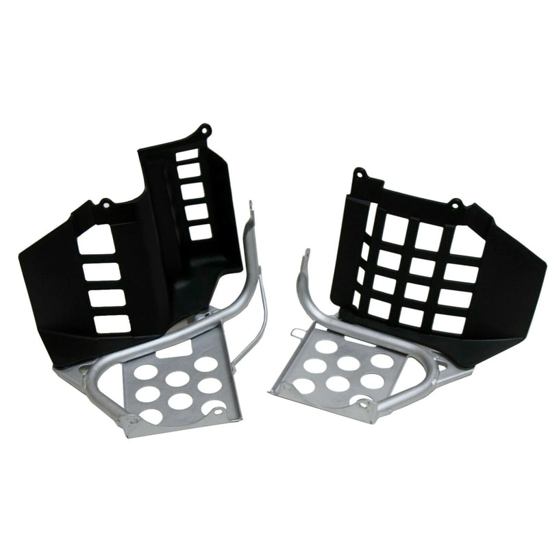 LH RH Heel Guard Footrest With Black Nerf Bars For Yamaha Banshee Durable Protection Enhanced Con 0