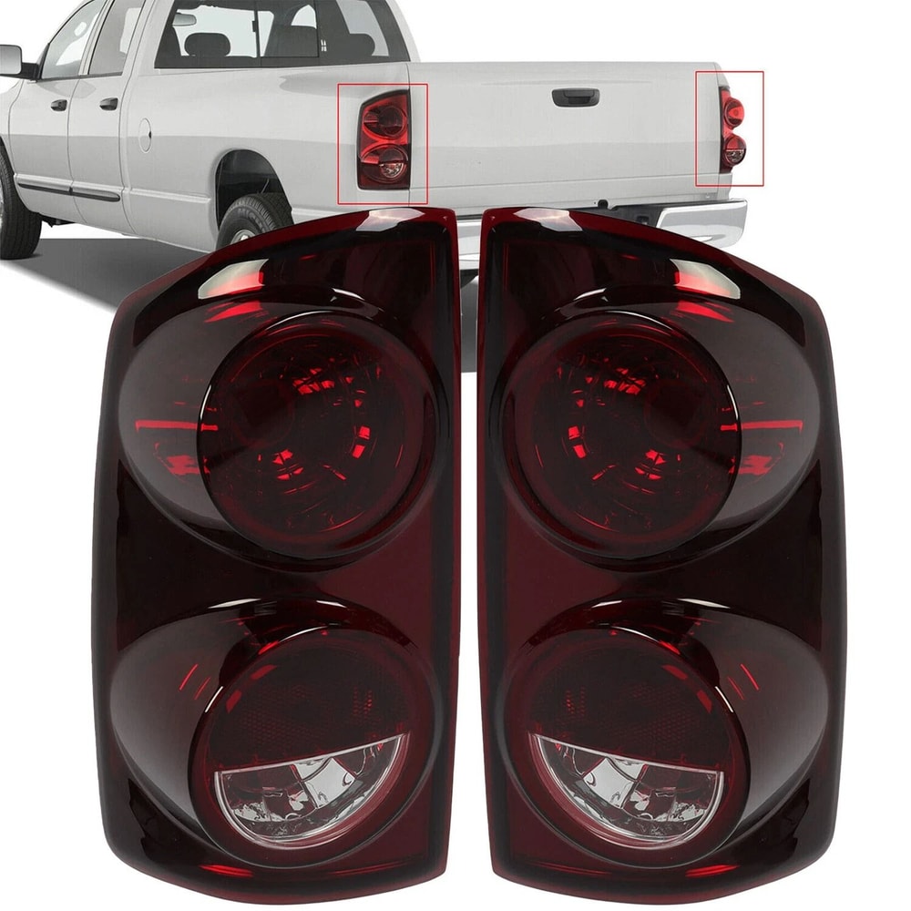 Red Smoke Dodge Ram Tail Lights Pair Direct Replacement Tail Lights For Trucks 0