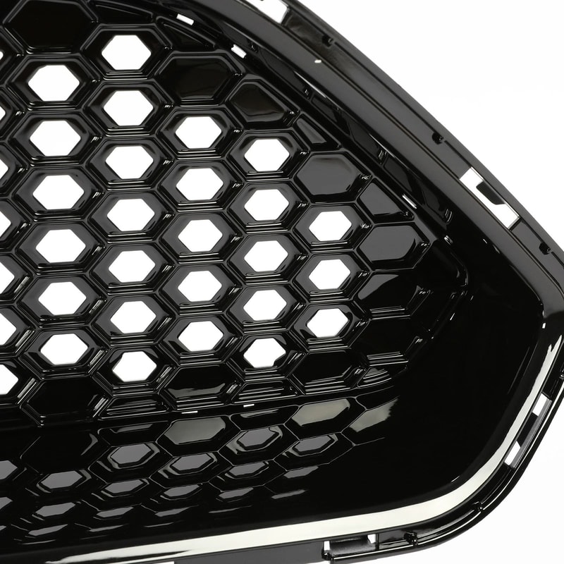 Premium Front Upper Lower Mustang Front Grille Replacement Black Honeycomb Mesh Grille 6