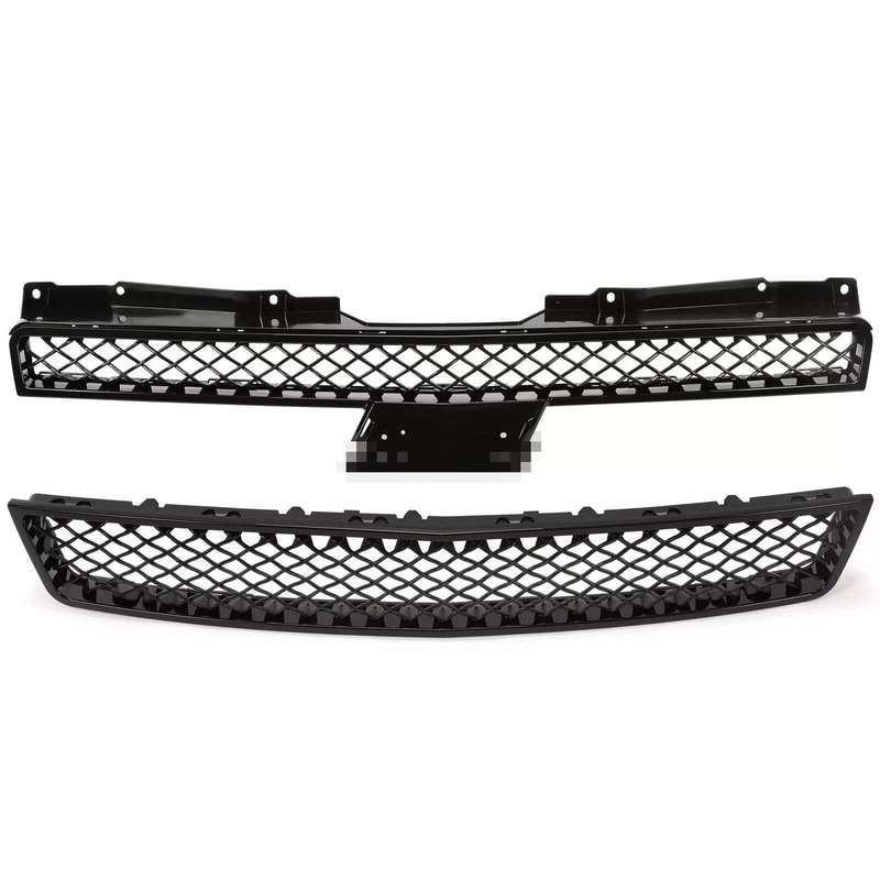 For Chevy TahoeSuburbanAvalanche Black Mesh Front Bumper Grille Grill 2