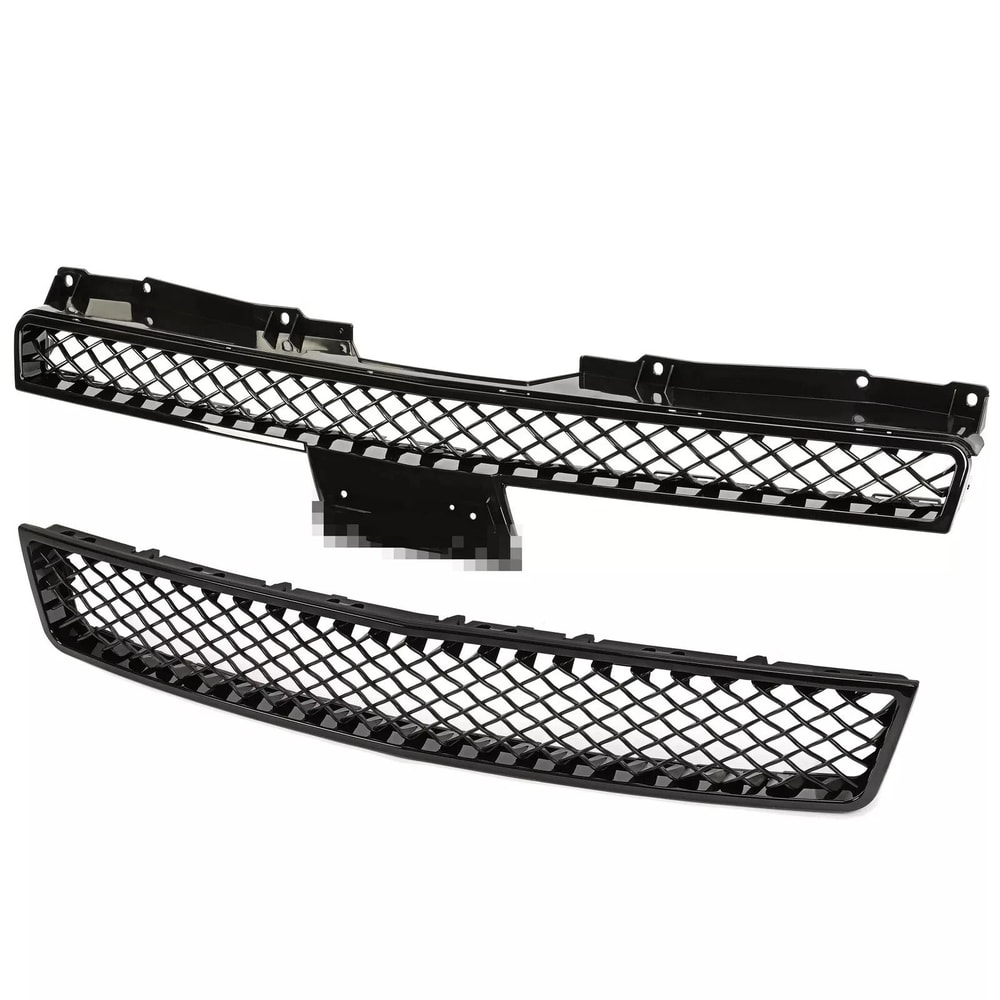For Chevy TahoeSuburbanAvalanche Black Mesh Front Bumper Grille Grill 7