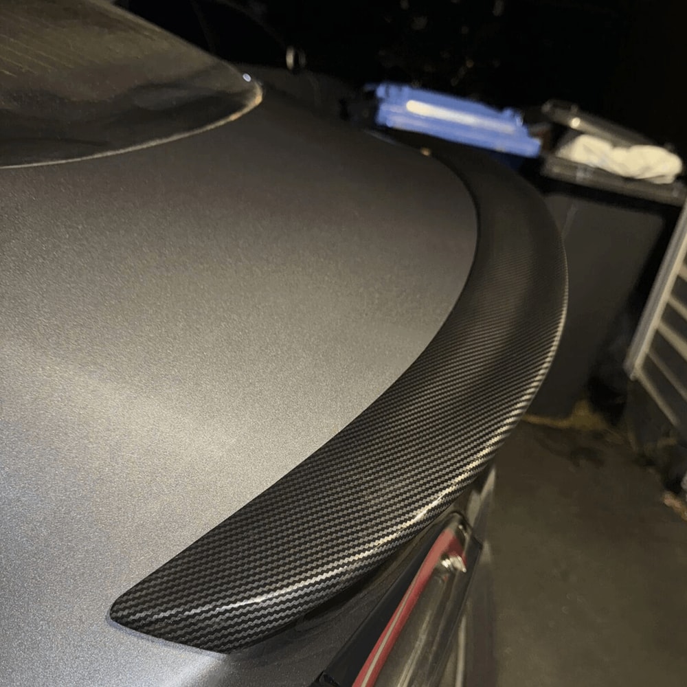Rear Trunk Spoiler Wing For Tesla Model 3 Carbon Fiber Look Perfect Fit 11