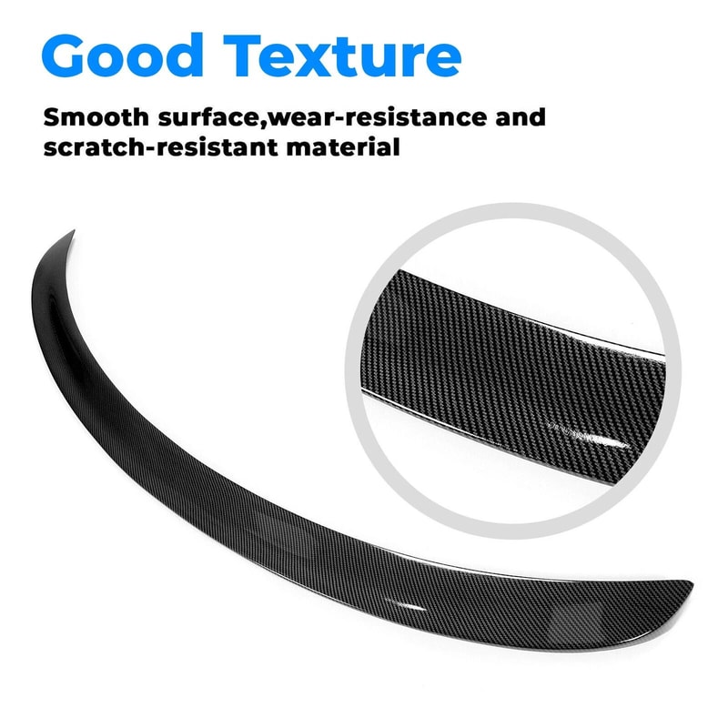 Rear Trunk Spoiler Wing For Tesla Model 3 Carbon Fiber Look Perfect Fit 9