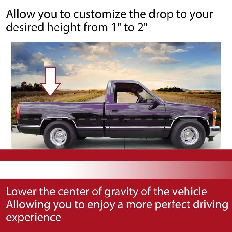 Rear Drop Shackles Lowering Kit For Chevy Silverado GMC Sierra 8