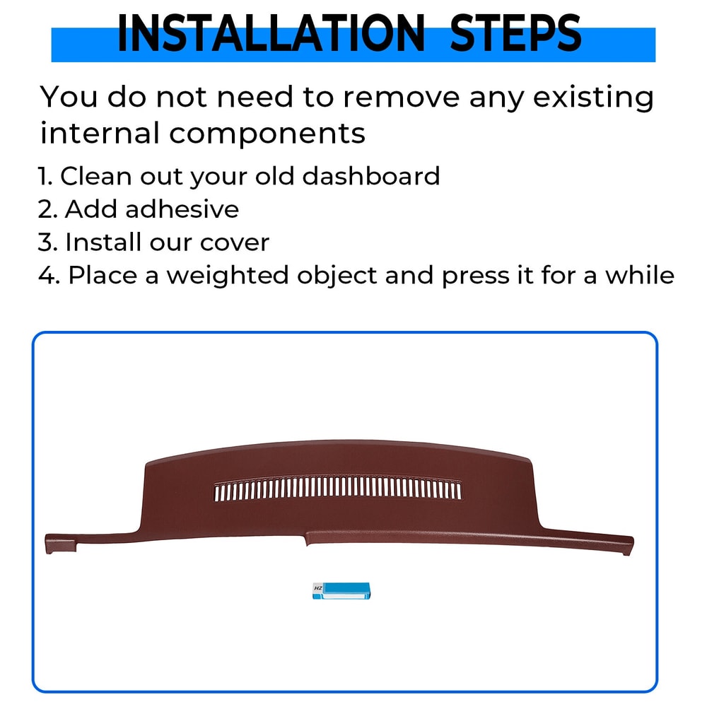 Dash Cover Cap Garnet For Chevy GMC Pickup Blazer Suburban Durable Interior Replacement 7