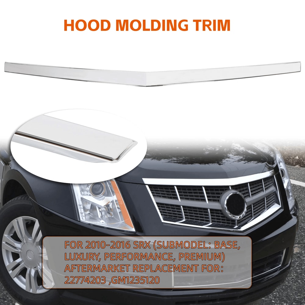 Chrome Hood Molding Trim For Cadillac SRX Auto Styling Replacement 7