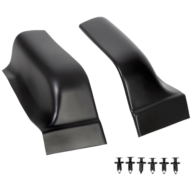 Black ABS Cab Corner Covers For Ford Crew Cab Durable Easy Install And Custom Fit 11