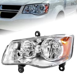 driver headlights for dodge grand caravan & chrysler town & country aftermarket replacement