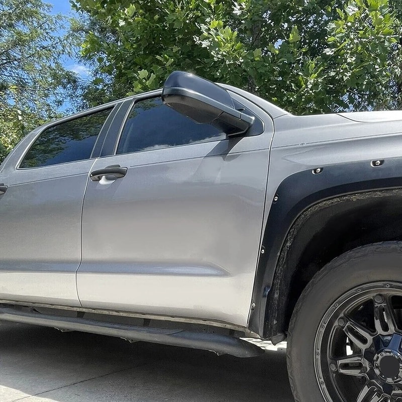 Gloss Black Side Mirror Covers For Toyota Tundra Sequoia Premium Replacement Caps 6