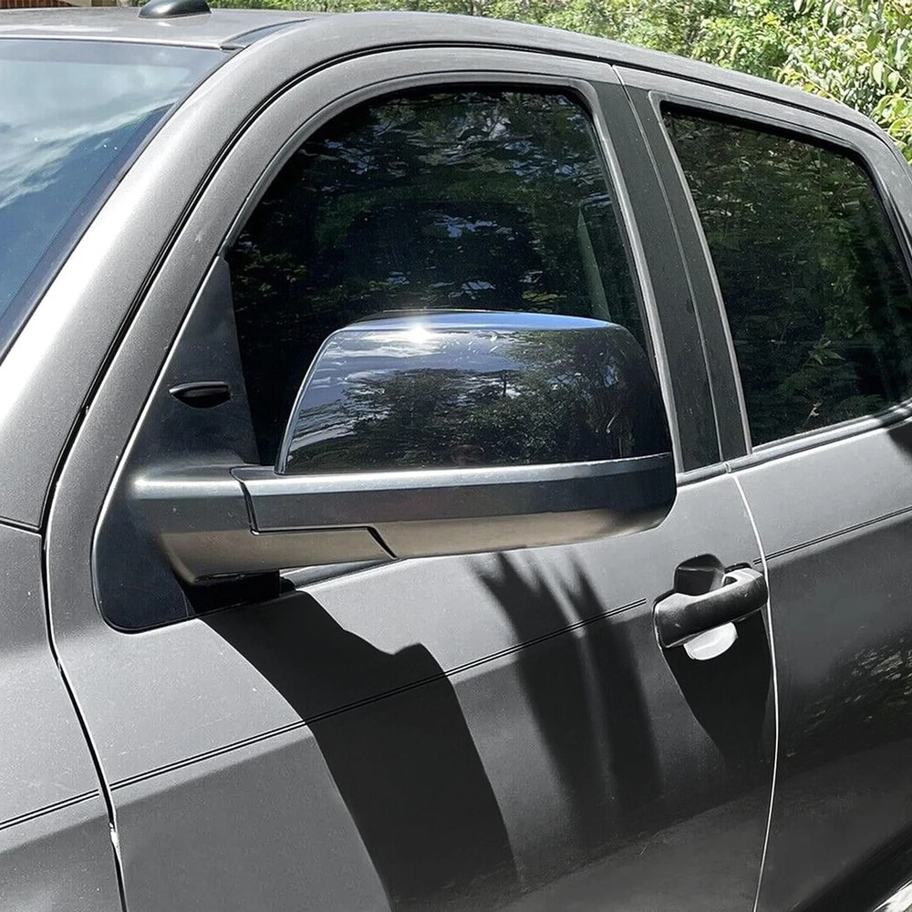 Gloss Black Side Mirror Covers For Toyota Tundra Sequoia Premium Replacement Caps 7