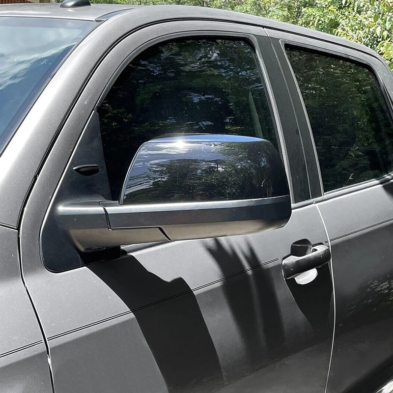 Gloss Black Side Mirror Covers For Toyota Tundra Sequoia Premium Replacement Caps 7