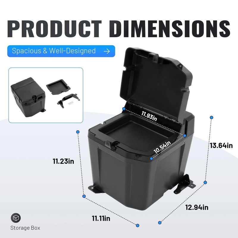 Double Decker Under Seat Storage Box For Polaris Ranger XP Maximum Organization For Off Road Advent 14