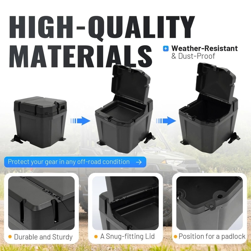 Double Decker Under Seat Storage Box For Polaris Ranger XP Maximum Organization For Off Road Advent 15