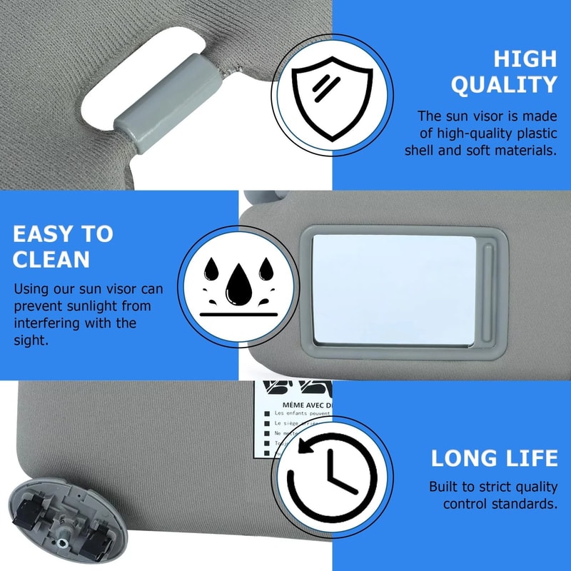 Left Driver Side Sun Visor Sunshade For Toyota Camry WithWithout Sunroof 8