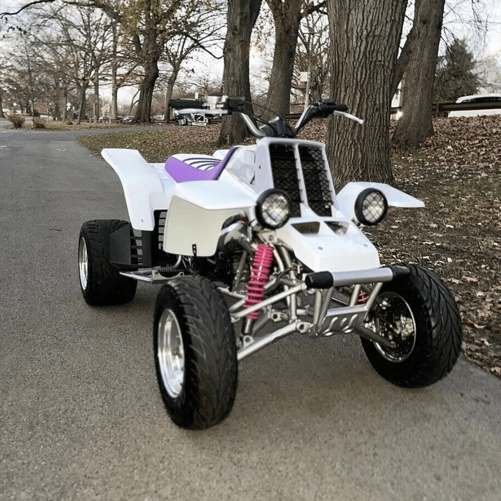 Premium ATV Front Bumper Guard With Rubber End Caps Yamaha Banshee Parts Replacement 5