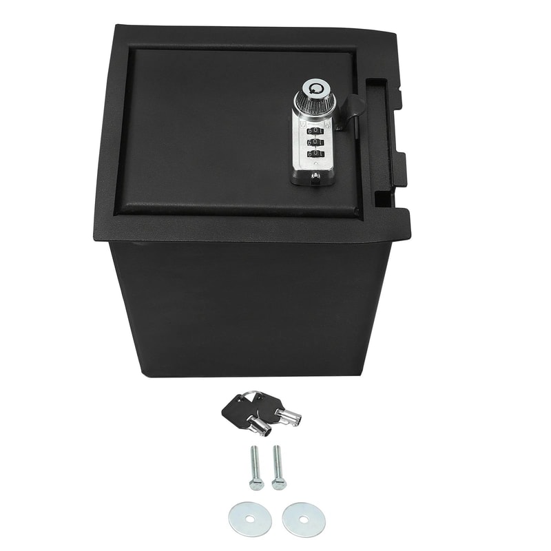 Center Console Safe Storage Vault With USB For Toyota Tacoma 2