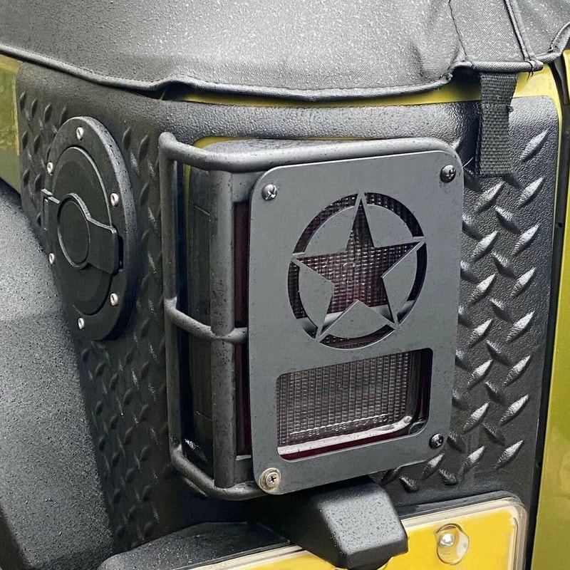 Jeep Wrangler JK Rear Corner Guards Tail Light Covers Heavy Duty Body Armor Kit 13