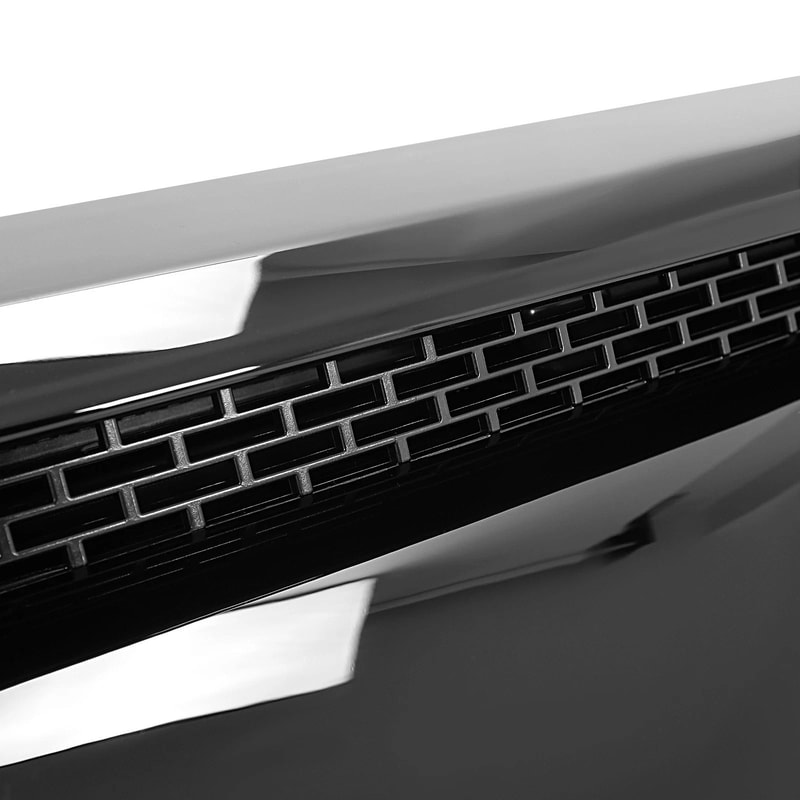 Premium Gloss Black Hood Bulge Molding Grille Trim For Toyota Tundra 5