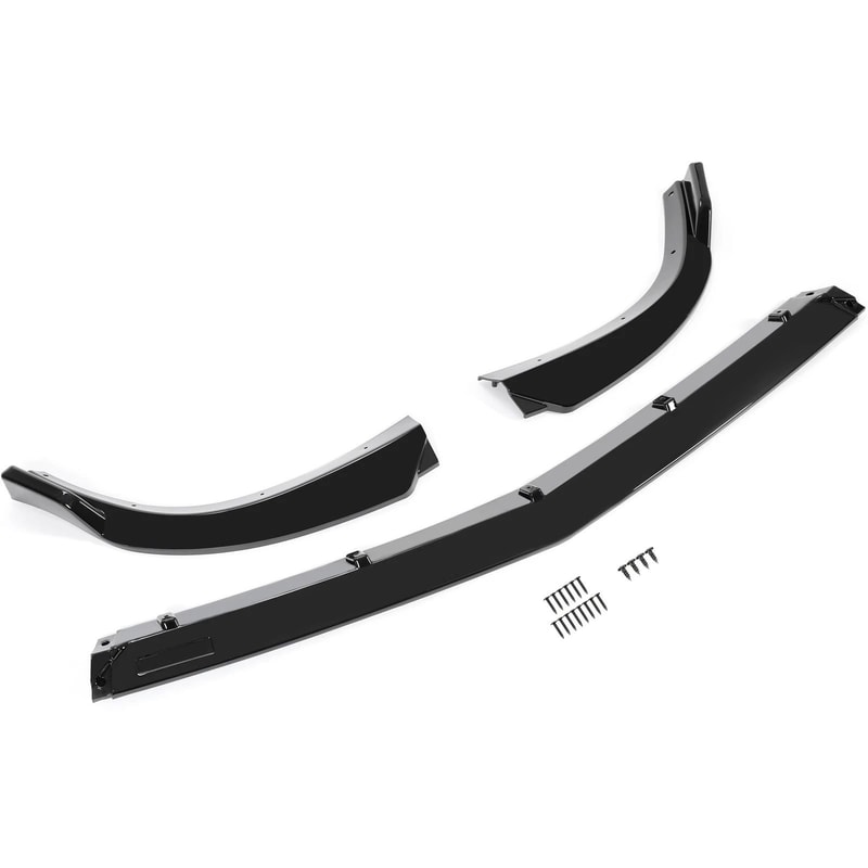Gloss Black Front Bumper Lip Splitter For Mercedes Benz W204 Sport C Class 10