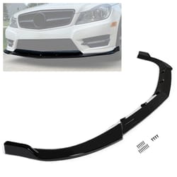 gloss black front bumper lip splitter for mercedes benz w204 sport c class
