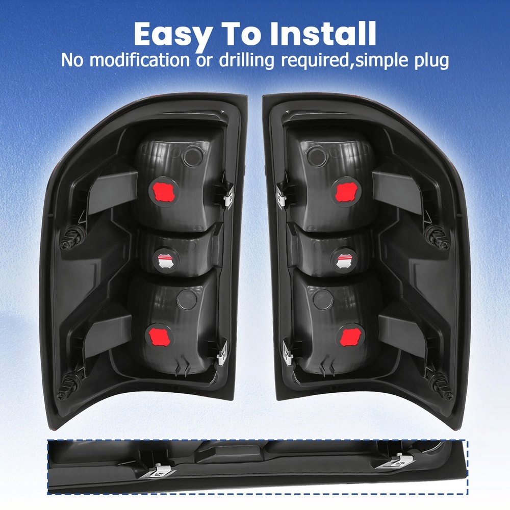 Premium Rear Tail Lights Brake Lamps Set For Chevy Silverado Direct Fit Replacement 11