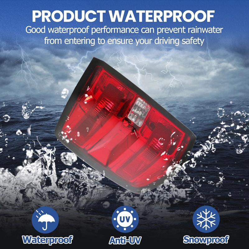 Premium Rear Tail Lights Brake Lamps Set For Chevy Silverado Direct Fit Replacement 17