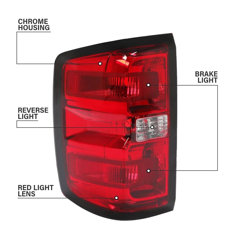 Premium Rear Tail Lights Brake Lamps Set For Chevy Silverado Direct Fit Replacement 19