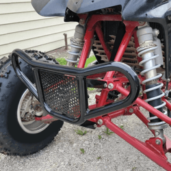 honda trx front bumper atv black aluminum durable protection for your atv