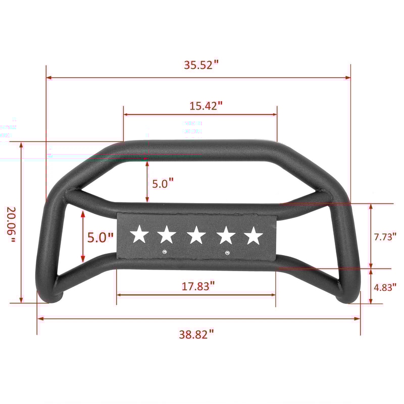 Premium Toyota Tacoma Front Bumper Grille Guard Bull Bar Heavy Duty Protection 15