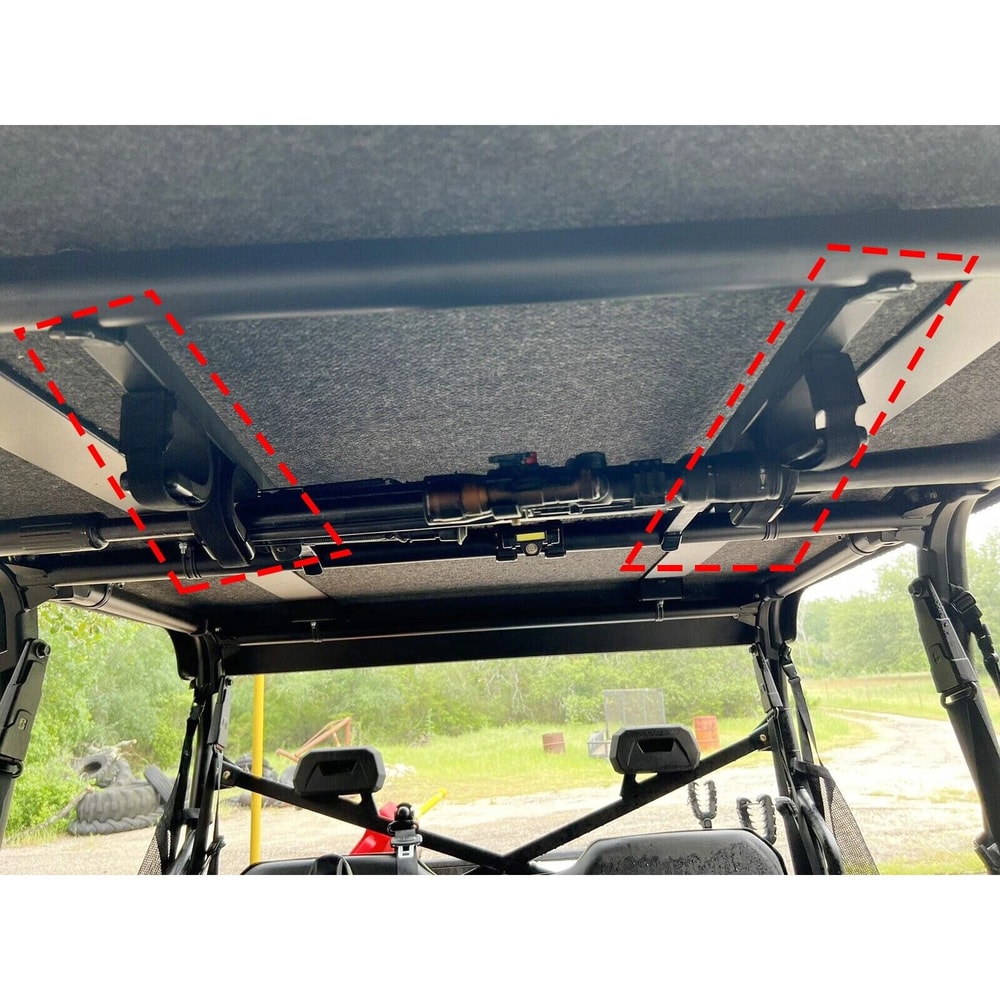 Overhead Roof Gun Rack Carrier Holder For Honda Pioneer Polaris Ranger Can Am 5