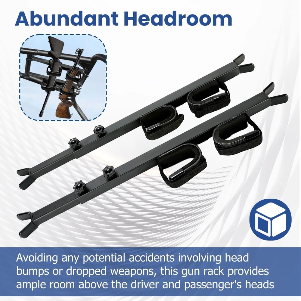 Overhead Roof Gun Rack Carrier Holder For Honda Pioneer Polaris Ranger Can Am 6
