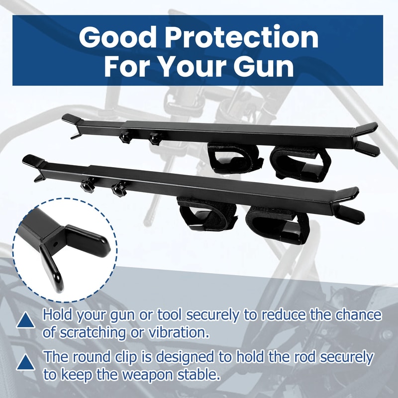 Overhead Roof Gun Rack Carrier Holder For Honda Pioneer Polaris Ranger Can Am 7