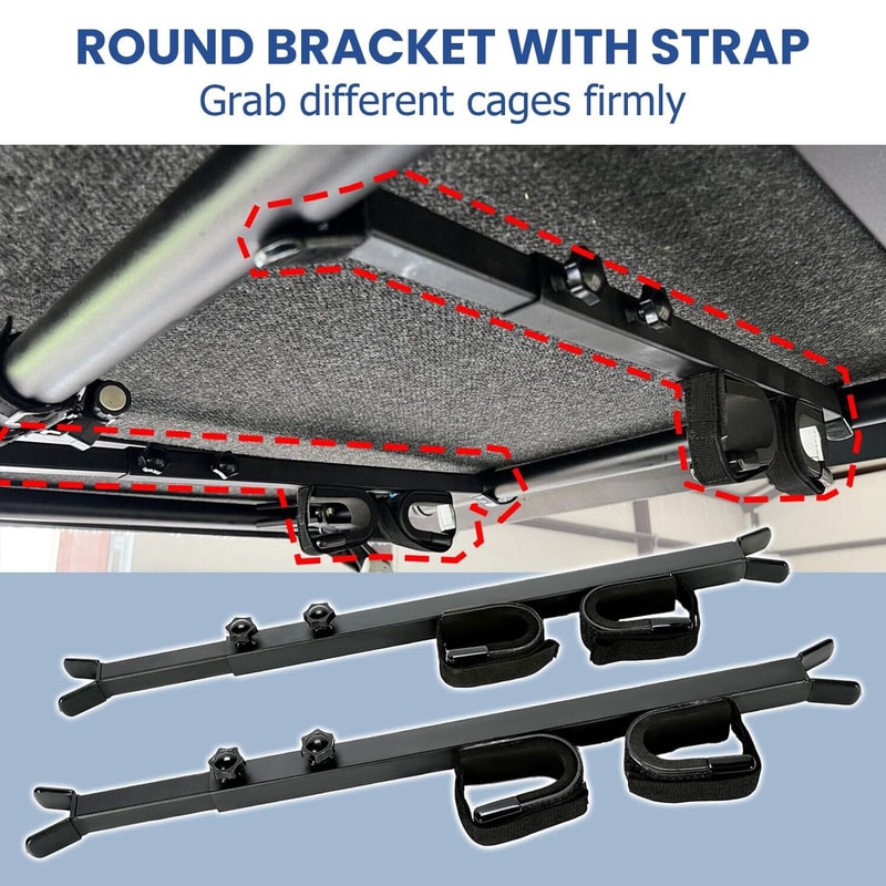 Overhead Roof Gun Rack Carrier Holder For Honda Pioneer Polaris Ranger Can Am 8