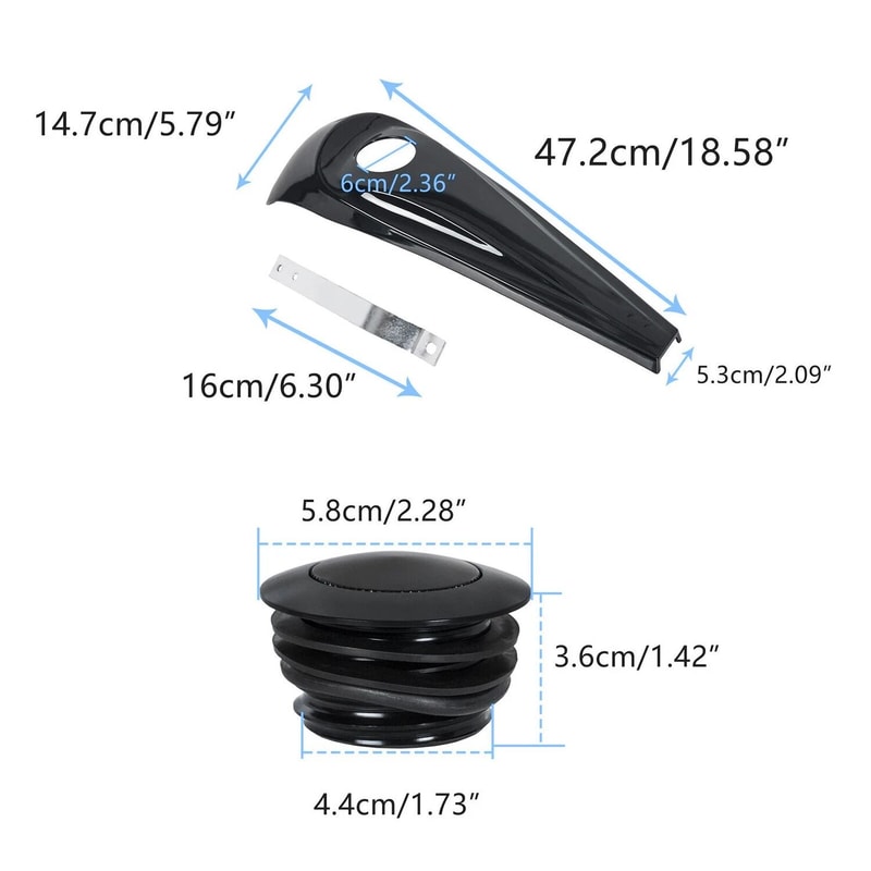 Smooth Dash Fuel Console Gas Tank Cap Cover For Harley Touring Electra Road Glide 15