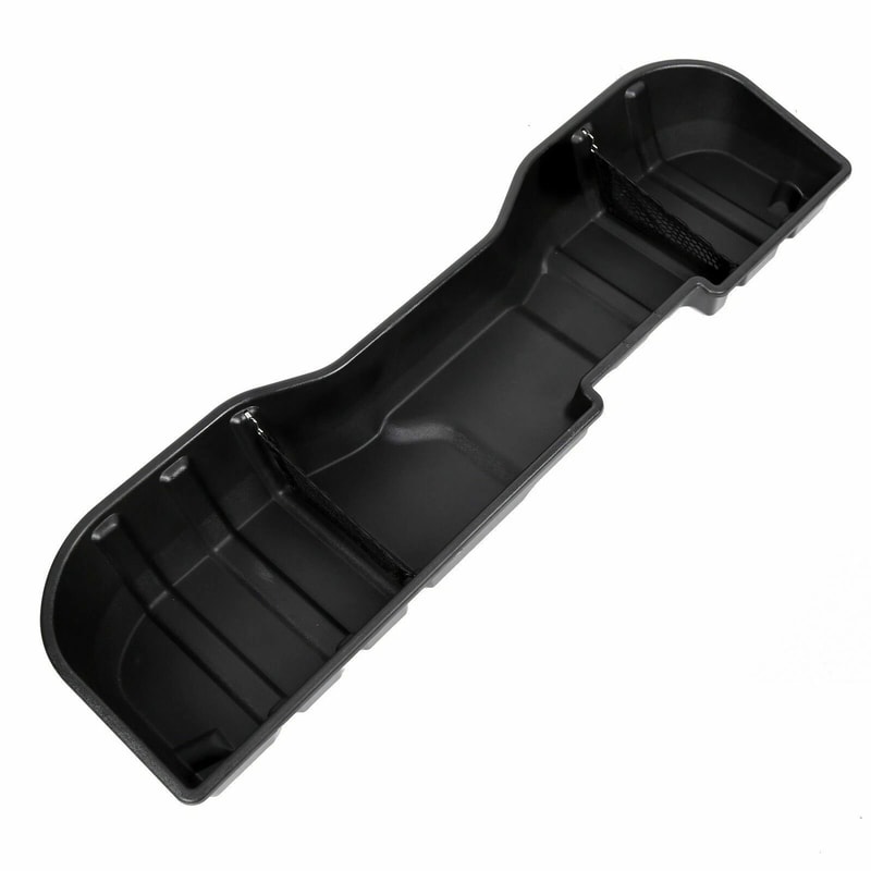 Black Underseat Storage Box For Chevy Silverado GMC Sierra CREW CAB Durable Waterproof Organizer 1