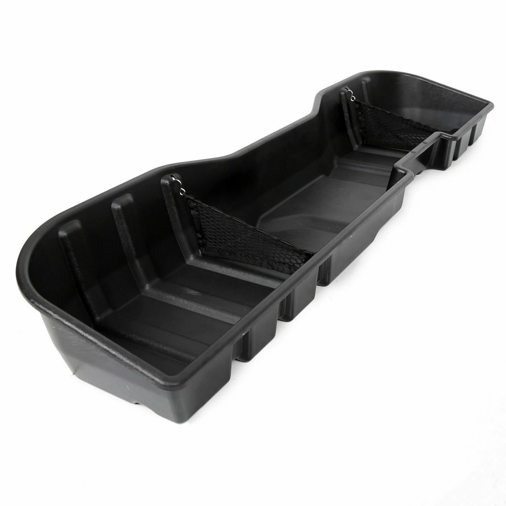Black Underseat Storage Box For Chevy Silverado GMC Sierra CREW CAB Durable Waterproof Organizer 2