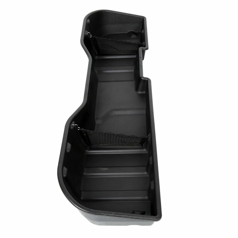 Black Underseat Storage Box For Chevy Silverado GMC Sierra CREW CAB Durable Waterproof Organizer 3