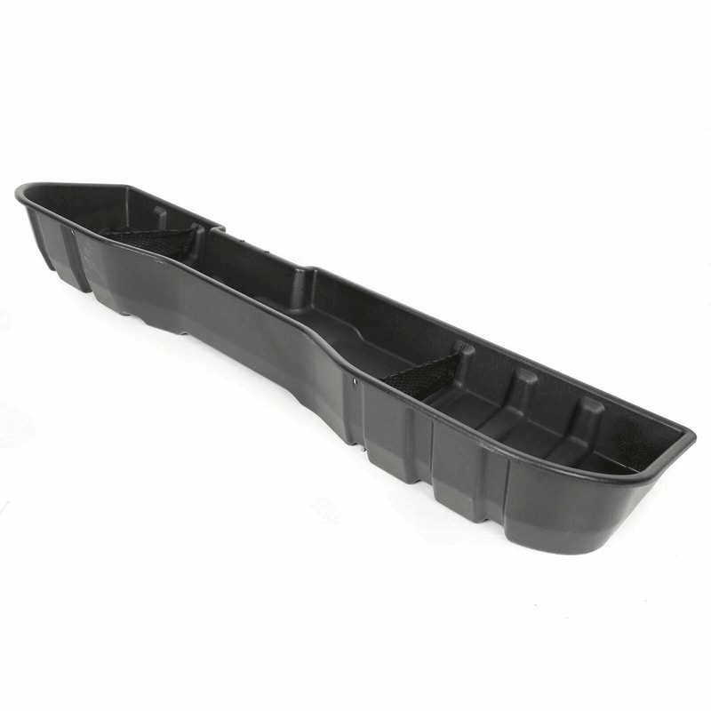 Black Underseat Storage Box For Chevy Silverado GMC Sierra CREW CAB Durable Waterproof Organizer 4