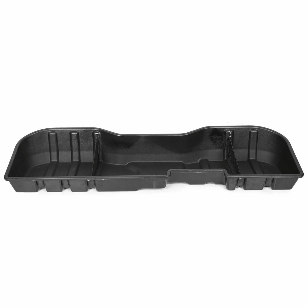 Black Underseat Storage Box For Chevy Silverado GMC Sierra CREW CAB Durable Waterproof Organizer 5