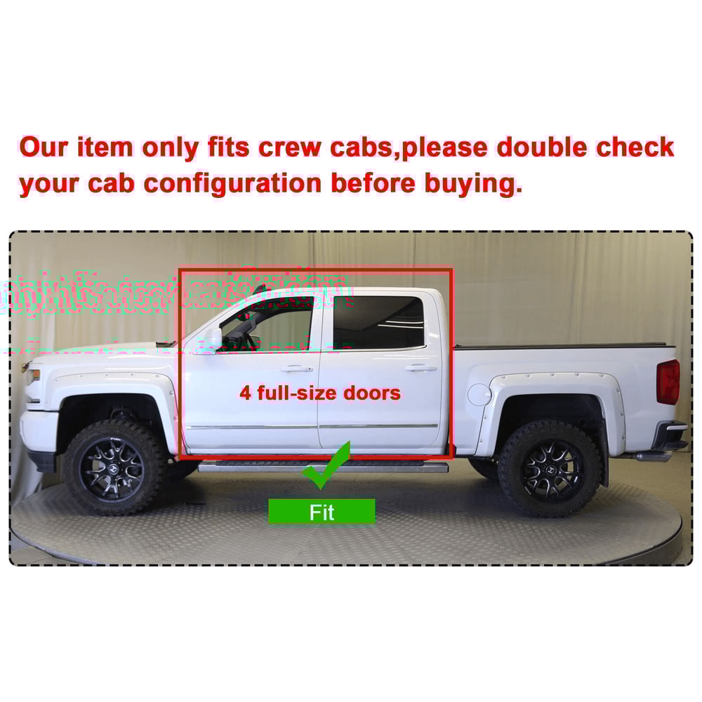 Black Underseat Storage Box For Chevy Silverado GMC Sierra CREW CAB Durable Waterproof Organizer 8