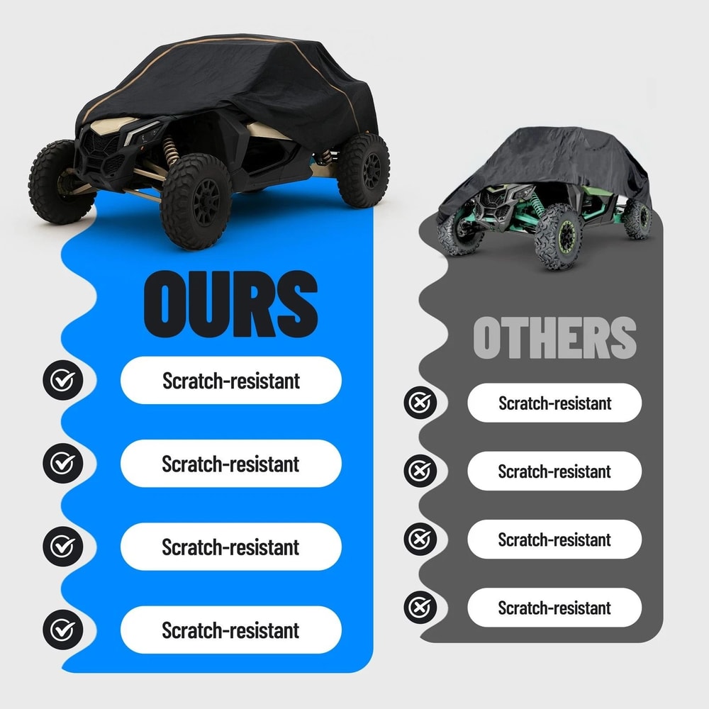 2 Seat Vehicle Storage Dust Cover For Can Am Maverick X3 Teryx Polaris RZR UTV Waterproof Durable P 6