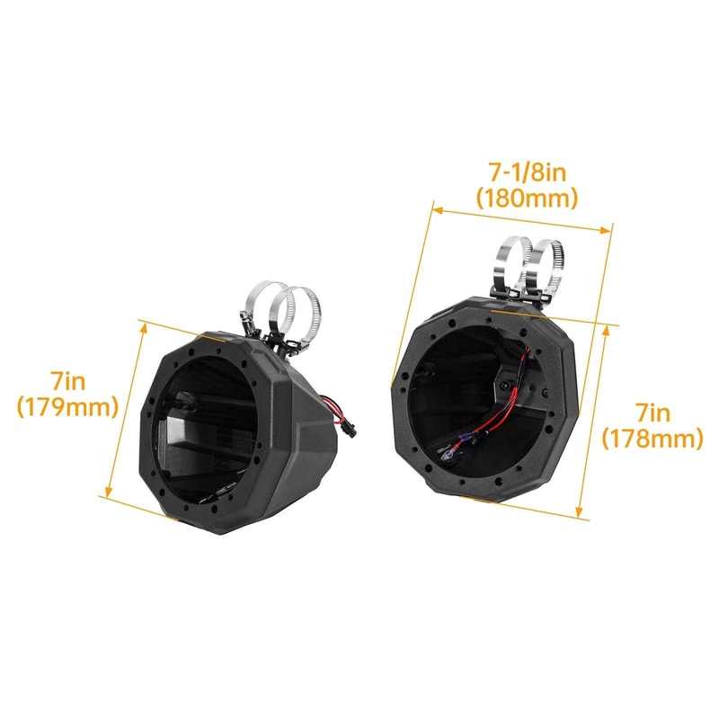 New Speaker Pods For UTVPolarisBoat Roll Bar Tower Enclosures 15