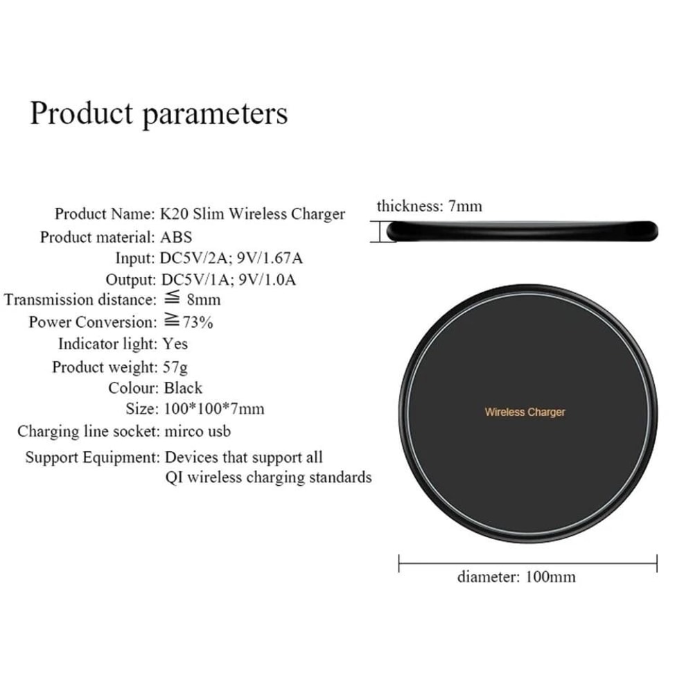 Qi Wireless Fast Charger Pad For IPhone Samsung Galaxy Fast Charging 2
