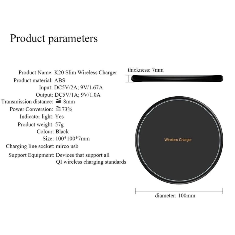 Qi Wireless Fast Charger Pad For IPhone Samsung Galaxy Fast Charging 2