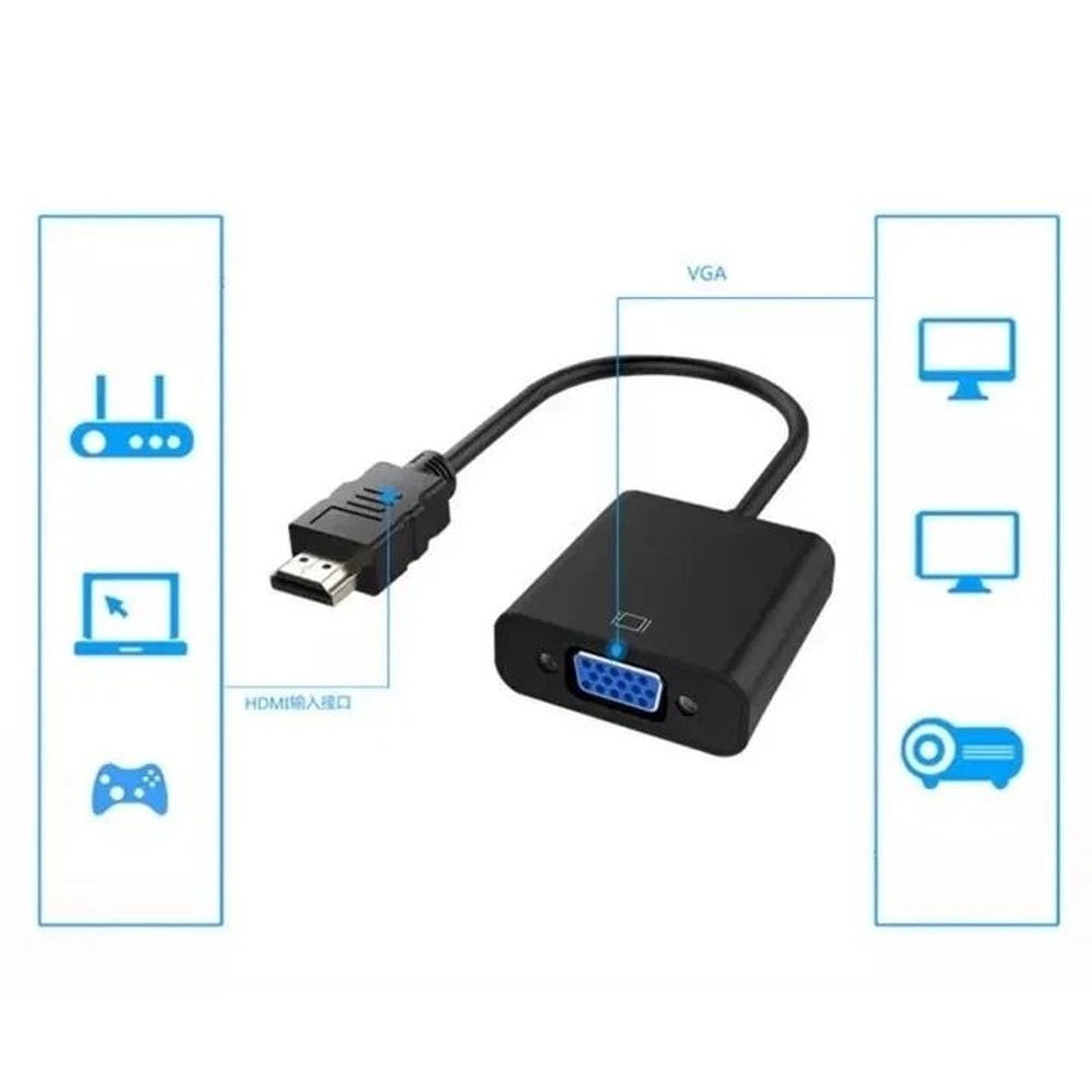 HDMI To VGA Adapter For PC Monitor HighQuality Video Converter 4