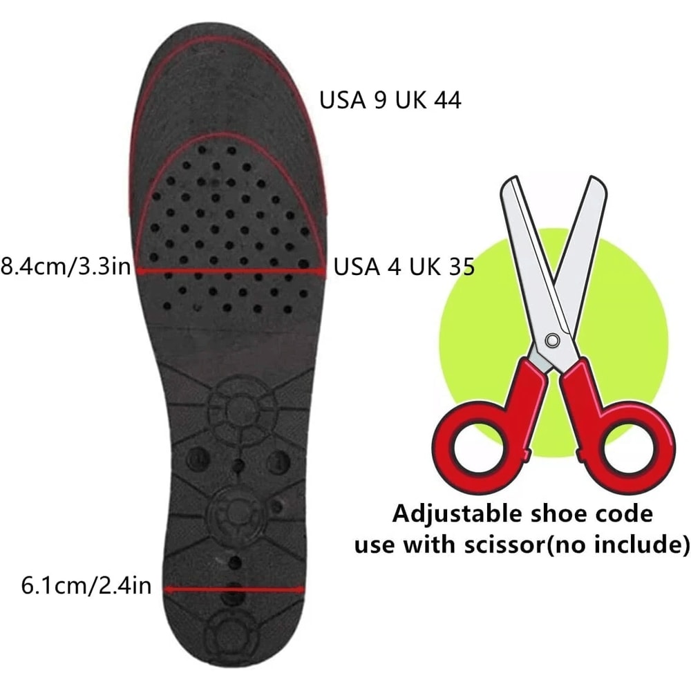Invisible Height Increase Insoles For Men Women Heel Lift Taller Shoe Inserts 2