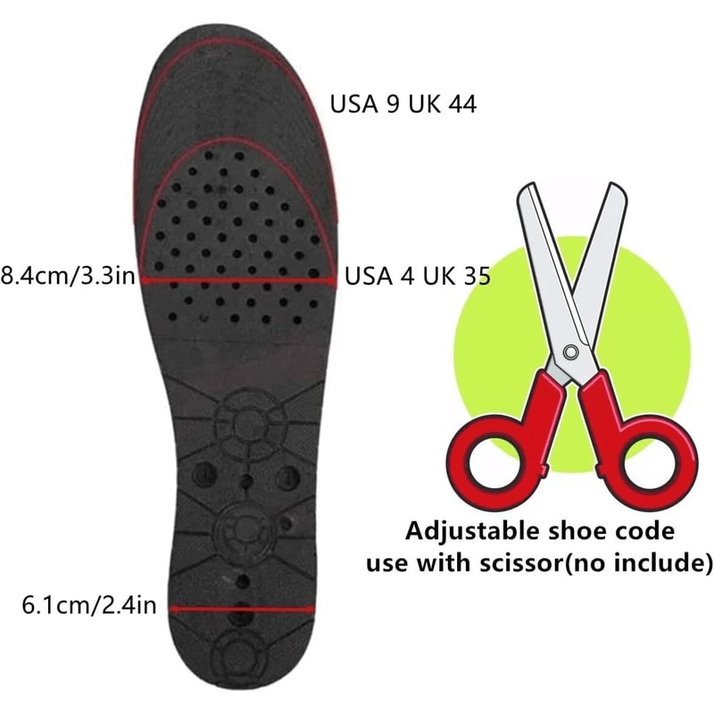 Invisible Height Increase Insoles For Men Women Heel Lift Taller Shoe Inserts 2